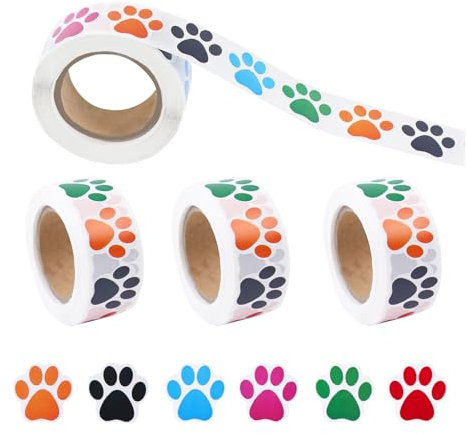 4 PCS/2000 Blatt Pfotenabdruck Set Hunde Pfotenabdruck Set Katze Autoaufkleber Hund Aufkleber Sticker Hunde Sticker Paw Pet Wandtattoo Hunde Sticker Stempel Paws Hundepfoten Aufkleber Hunde Pfoten