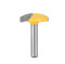 1pcs Horizontal Crown Router Bit, 6mm 1/4-Inch 8mm Shank Small Bowl Router Bit Crown Cap Molding Woodworking Milling Cutter(6.35mm)