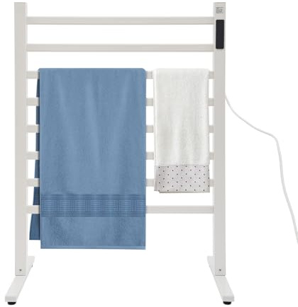 QUIOTUIR Handtuchhalter ohne Bohren mit Intelligenter Led-anzeige Konstanttemperaturheizung 45-65°C Handtuchhalter Badezimmer für Haushaltsbäder, Umkleidekabinen, Hotels, Spas