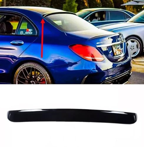 For Auto Perfectionists UK Rear Roof Spoiler Compatible With Mercedes C Class W205 2014-2021 ABS Gloss Black