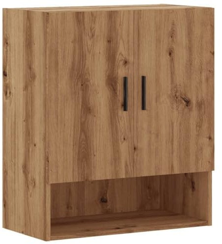 vidaXL Wandschrank Artisan-Eiche 60x31x70 cm Holzwerkstoff, Schrank, Hängeschrank, wandmontierter Vitrinenschrank, Aufbewahrungsschrank