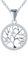 MICGIGI Collana da donna in argento sterling 925, con ciondolo a forma di albero della vita, con zirconi cubici, argento