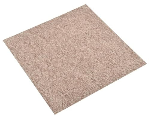 Casa Giardino, Tappeto Pavimenti Piastrelle 20 pz 5 m 50x50 cm Beige