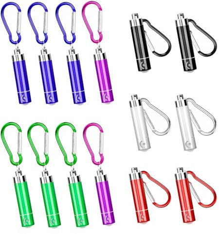 flintronic 14PCS Mini Torch, Portable Mini LED Keychain Light with Batteries, Aluminium Key Torch for Kids Men and Women, Ideal for Hiking, Camping, Outdoor, Parties, Fishing