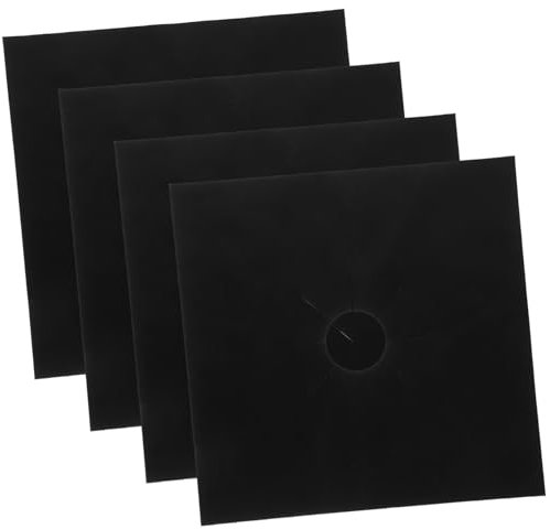 ULDIGI Gasherdabdeckungs Satz 4-teilige Herdplatten-schutzhüllen Antihaftbeschichteter Gasherd-Schutz Ölbeständige Brennerabdeckung