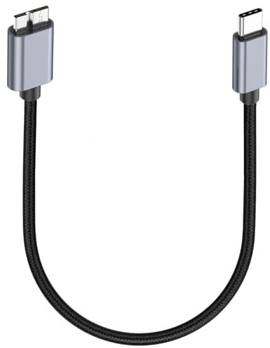 LOKEKE Cable USB tipo C a Micro B, cable de disco duro USB C, cable micro B macho a USB C macho, cable para disco duro, portátil, cámara de teléfono