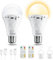 Generico Lampadina LED E27 USB 2pcs ricaricabile 2600 mAh lampada 2 bianco caldo bianco freddo dimmer con telecomando