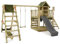 FATMOOSE Spielturm Klettergerüst JazzyJungle Jam XXL mit SurfSwing, Schaukel & Rutsche, Outdoor Kinder Kletterturm mit Sandkasten Leiter & Spiel-Zubehör für den Garten (Anthrazit)