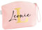 minimutz Schminktasche für Mädchen mit Name | Motiv Buchstabe Initiale inkl. Namensdruck | Personalisierte Kosmetiktasche Ordnungshüter Mädchen Damen XL (35 x 25 cm) in rosa