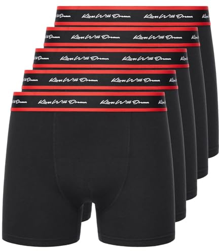 Kings Will Dream Mens Scriptband Boxer Shorts (Pack of 5) (XS) (Black)
