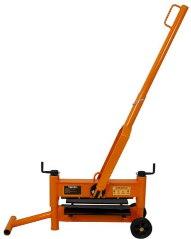 430mm Block Splitter Paving Cutter Concrete Landscaping Stone Brick Masonry Tool Cutting Machine Adjustable Cutting Height 10-200mm 2 Wheels Removable 119cm Handle Top & Bottom 4 Edge Rotatable Blades