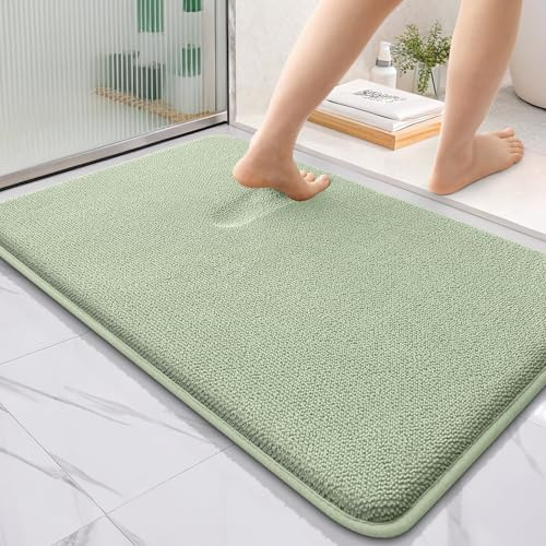 Homaxy Memoryschaum Badezimmerteppich Badematte - 60x90 cm, Salbeigrün