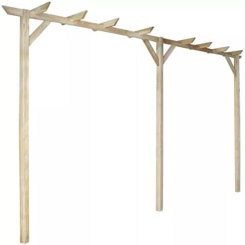 CIOURSTO Pergola de Jardin, Terrasse en Bois, Archway en Treillis pour Plantes Grimpantes (400 x 40 x 205 cm)