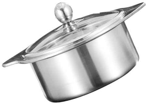 HOMSFOU Stainless Steel Two-Flavor Hot Pot Pan with Divider Dual Pot Design for Multi-Flavour Cooking Even Heat Distribution Induction Cooker Use at Small Parties
