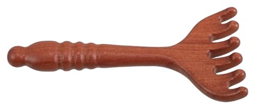 MAGICLULU Kopfmassagekamm für Effektive Kopfhautmassage und Breiten Zinken aus Natürlichem Sandelholz mit Ergonomischem Griff und Entspannende Wellnessanwendung