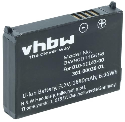 vhbw 1x Akku Ersatz für Garmin 010-11143-00 | für GPS Navigation Navi (1880 mAh, 3,7 V, Li-Ion)