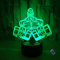 YTDZLTD Optische Täuschung 3D Hantel Nacht Licht 16 Farben Andern Sich Fernbedienung USB-Strom Touch Schalter Dekor Lampe LED Lampe Tisch Kinder Brithday weihnachten Geschenk