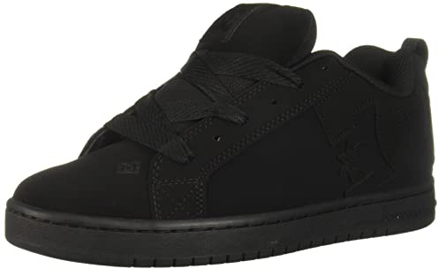 DC Men's Court Graffik Casual Low Top Skate Shoe Sneaker, Black/Shadow Print, 9 D M US, Black/Shadow Print, 8 UK