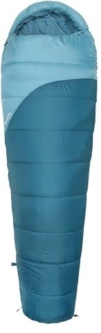 Mountain Warehouse Summit 250 Sleeping Bag - 3/4 Season Insulated & Mummy Shaped Bag - For Spring Summer, Camping & Trekking Petrol Right Handed Zip - Regular length (200cm)