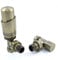 Delta Modern Thermostatic Radiator Valve and Lockshield | Angled | Antique Brass | West