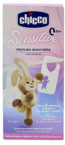 Chicco Parfüm Biancheria, frischer und sanfter Duft, 3 Stück