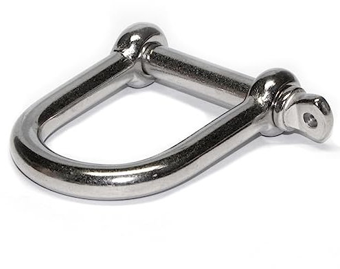 PRIOstahl Grillo rotondo, connettore per funi metalliche, 1 grillo con fusibile M6 (33 mm x 24 mm), collegamento ad archetto antiruggine per nave acqua salata, barca in acciaio inox V4A