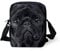TOADDMOS 3D Tier Schwarz Mops Crossbody Handy Geldbörsen Taschen für Frauen Teenager Mädchen Reise Umhängetasche
