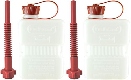 FuelFriend®-PLUS CLEAR 1,0 litre - petit bidon d'essence, mini bidon de réserve + bec flexible PREMIUM - 2 articles - parfait pour les motos, les voitures et plus encore
