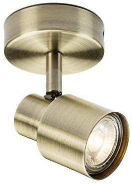 Knightsbridge Einzelner GU10 Strahler in Messing antik