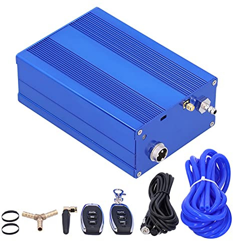 Tbest Controller Pompa sostituzione per Vuoto, Kit Valvola di Scarico sostituzione per Auto Dispositivo di Controllo del Vuoto con Telecomando Elettrico Componenti sostituzione per Automobili (Blu)