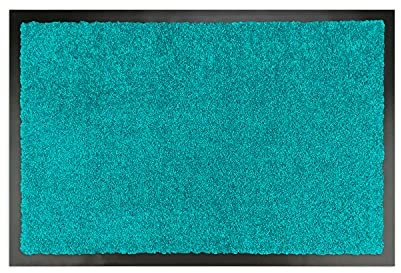 WohnDirect Fußmatte 60x90 cm Petrol – Diele & Haustür, rutschfest | Klassisches Haustürformat für Eingang & Diele | rutschfest, waschbar, langlebig