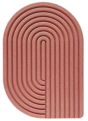 WYE Schneidebrett klein - Curve Kalypsorot (Rot) - Design Küchenbrett multifunktional & nachhaltig spülmaschinenfest - auch als Käsebrett Wurstplatte - aus Holz-Werkstoff Neolign - 26x18cm