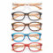 OENEYE Lesebrille Blaulichtfilter Brille für Damen und Herren Rechteckiges Holzmaserungs-Design Federscharnier Lesehilfe Blendfreie UV Brille