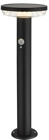 Arum Borne Solaire MIRAMAR Réel Eclairage de 600 Lumens pour Extérieur avec Détecteur de Présence 3 Modes IP44