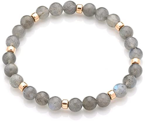 Armband Damen aus echtem Regenbogen-Labradorit, 925 Sterling, Geschenk Geburtstag