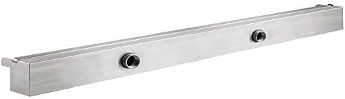 VEVOR Spiller para piscina en cascada, 90 x 11,5 x 8 cm, de acero inoxidable, con tira LED colorida, conector de manguera, mando a distancia, resistente a la corrosión, fuente para estanque y piscina