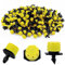 VooGenzek 200 Piezas 1/4'' Goteros de Riego, Plástico Aspersores de Riego Ajustables de 8 Agujeros, Cabezas de Riego para Goteo Goteros, Rociadores de Riego para Césped, Jardín, Amarillo