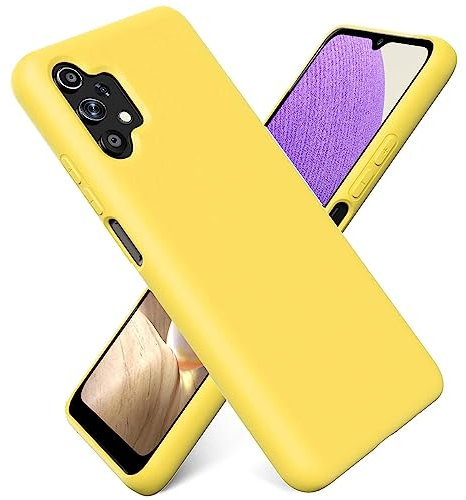 CoolGadget Schutzhülle TPU für Samsung Galaxy A13 4G, Silikonhülle, stoßfest, Kratzfest, kabelloses Laden, weiche Innenseite, Gelb