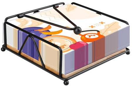 ZSMJAER Portatovaglioli in Metallo Legno,Portatovaglioli Quadrato con Barra di Contrappeso,Per Picnic Party Cucina Ristorante Bar