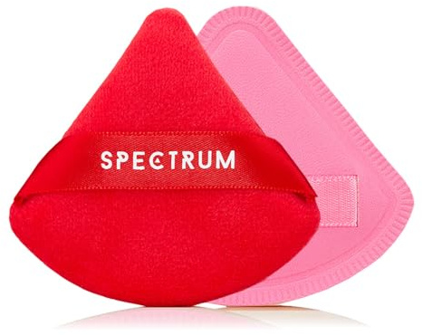 Spectrum Collections Brush Club Lot de 2 houppettes de maquillage triangulaires en velours doux pour la pose et la pâtisserie, éponge de maquillage Rubycell marbre pour estomper le correcteur, 2