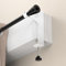 Lot de 2 Supports Tringle à Rideaux sans Perçage – Fixation pour Coffre de Volet Roulant, Support Métallique Universel pour Tringle à Rideaux, Installation Facile sans Outils