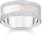THOMAS SABO Damen Ring weiß mit Steinen Silber 925 Sterlingsilber, Kaltemail TR2446-041-14