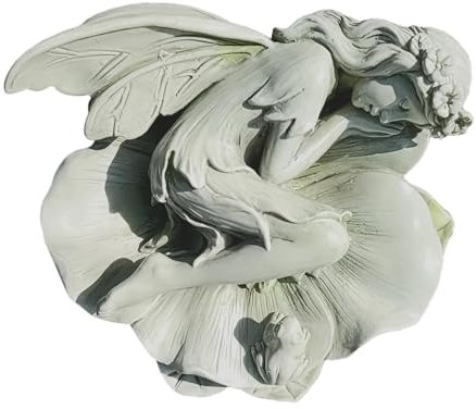 Niktule Blumenfee-Statue, Feenstatue für den Garten im Freien, Feengarten-Engelstatuen-Ornamente für den Außenbereich, Statuen-Gartenornamente, Blumenfeen-Harzornamente für den Hof,