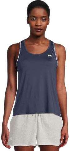 Under Armour Damen Tech Knockout Tank, super weiches Tank Top, schnelltrocknendes und atmungsaktives Funktionsshirt, Mitternachtblau / / Weiß, MD