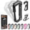 Camping Essentials Locking Carabiner Clip 8and1 Multi Tool Heavy Duty Keychain Cool Pocket Gadgets Gifts for Men Outdoor Hiking Camping Accessories Father's Day Gifts