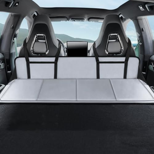 PEJLHK Reisebett für Den Rücksitz des Autos für Kia Carens RP 2013-2020,Faltbare Camping-Schlafmatratze, Reisebett In Hängematte,All-Grey