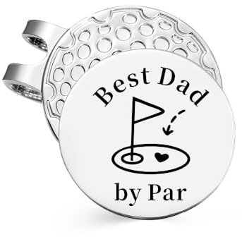 Golf Ball Marker Hat Clip Magnet for Men Best Dad Gifts for Men Dad Father from Daughter Son Wife Dad Golf Gadgets Stuff for Men Dad Daddy Birthday Christmas Valentines Gifts for New Dad Father Dada