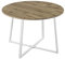 DUBI Möbel Esstisch NOA, Rund 110x110 cm Esszimmertisch Küchentisch Holztisch für Küche, Esszimmer, Industrial modern Design, Eiche Optik, 11216-UW-EIDA