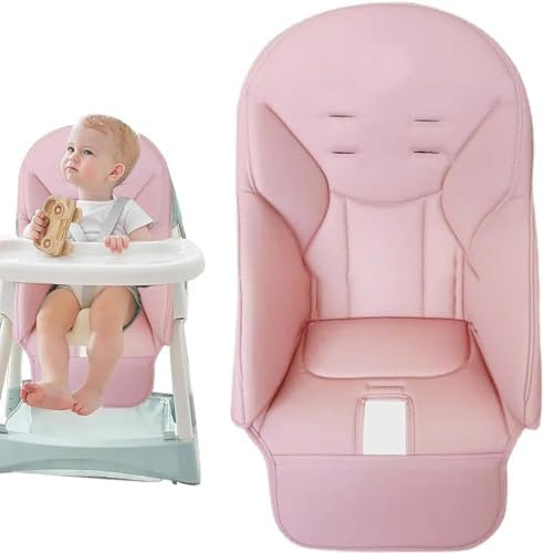 Géneric Hochstuhlbezug für Peg Perego, Sitzkissen aus PU-Leder für Hochstuhl, universeller Ersatzbezug für Peg Perego, Baby-Hochstuhlkissen (Pink)