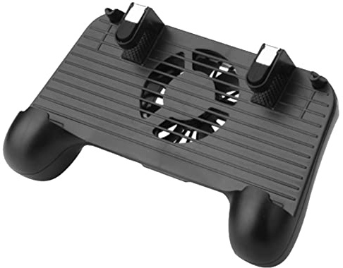 Hermosiey 4-In-1 Mobile Spiel Controller für Mobile Gamepad Aim Trigger Joystick KüHlung LüFter 2000MAh Power Bank Tragbar